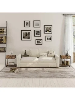 Year Color Industrial 2-Tier Nightstand With Drawer And Side Table For Small Spaces, Living Rooms, And Bedrooms -Lush Living Store GUEST 0a9796ee bdf8 4082 81f5 9bfea4f006c7