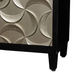 Modern Crescent Moon Pattern Wood Rectangle Cabinet Black - Olivia & May -Lush Living Store GUEST 0aabda99 5f99 4d20 9448 78a782c0af66
