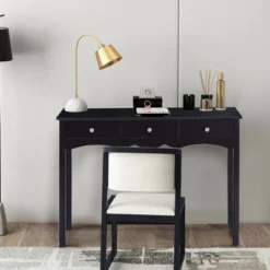 Costway Console Table Hall Table Side Table Desk Accent Table 3 Drawers Entryway Black -Lush Living Store GUEST 0ae5eb38 6aeb 4e9a 8fa4 bb84e9fbaef9