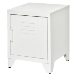 HOMCOM Industrial End Table, Living Room Side Table With Locker-Style Door And Adjustable Shelf -Lush Living Store GUEST 0b086e18 dcdf 4f48 a012 30e7e45a0f01