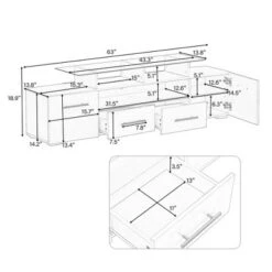 ModernLuxe Modern Stylish Functional TV Stand With Color Changing LED Lights High Gloss TV Cabinet -Lush Living Store GUEST 0b68ffee b7e8 4cbb 92c1 6459a3ed5b5c