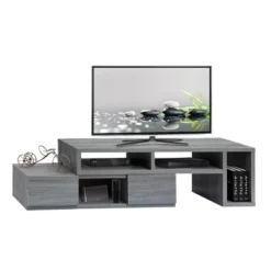 Adjustable TV Stand For TVs Up To 65" Console Gray - Techni Mobili -Lush Living Store GUEST 0b79b79e 83a1 4c59 9504 fb7e94c47da2