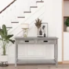 LuxenHome Gray Wood 2-Drawer 1-Shelf Console And Entryway Table 2 LuxenHome Gray Wood 2-Drawer 1-Shelf Console And Entryway Table -Lush Living Store GUEST 0ba510f2 fdea 4f51 a007 738804c47ad9