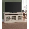 60" Fully Assembled Rustic Three Door TV Stand For TVs Up To 65" White - Martin Furniture