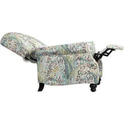 Elm Lane Ethel Skye Blue Paisley Patterned Recliner Chair Modern Armchair Comfortable Push Manual Reclining Footrest For Bedroom Living Room Reading -Lush Living Store GUEST 0bd0a10f 7e99 406a 8093 367592d073ba