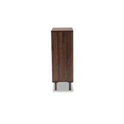 2 Door Meike Two-Tone Wood Shoe Cabinet Walnut/White - Baxton Studio 12 2 Door Meike Two-Tone Wood Shoe Cabinet Walnut/White - Baxton Studio -Lush Living Store GUEST 0c275a35 2423 475b a521 06f1d0611fc8