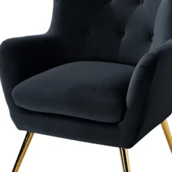 Godefroy Upholstery Accent Chair Velvet With Wingback | Karat Home -Lush Living Store GUEST 0c28e7a8 d44b 4fe3 a2b9 8e9020dfb93a