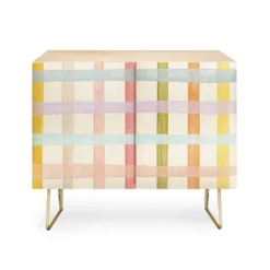 Gigi Rosado Pastel Plaid Credenza - Deny Designs -Lush Living Store GUEST 0c303eee 86b6 4949 811e 9097ffb81deb