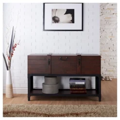 Millan Trunk Style Sofa Table Vintage Walnut - HOMES: Inside + Out -Lush Living Store GUEST 0c81d557 52c2 47fb a227 ddbaf423ac58