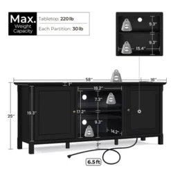 Yaheetech 24.6in Height Mid-century TV Stand TV Console Table Black 10 Yaheetech 24.6in Height Mid-century TV Stand TV Console Table Black -Lush Living Store GUEST 0d500f37 dfd1 4ae8 9215 0515edf5da0d