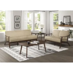 Carlson Velvet Upholstered Loveseat In Light Brown And Dark Walnut - Lexicon 9 Carlson Velvet Upholstered Loveseat In Light Brown And Dark Walnut - Lexicon -Lush Living Store GUEST 0d579877 74e0 46c0 b237 9fb76df8e5be