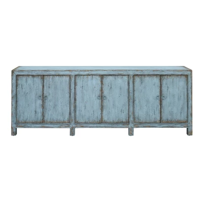 Marvin Rustic 6 Door Credenza/Sideboard Blue Textural Finish - Treasure Trove 3 Marvin Rustic 6 Door Credenza/Sideboard Blue Textural Finish - Treasure Trove