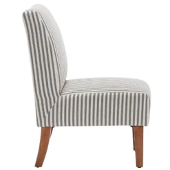 Armless Slipper Accent Chair Striped - WOVENBYRD -Lush Living Store GUEST 0db757a5 0e77 4f1d ba13 6e1789e3b338