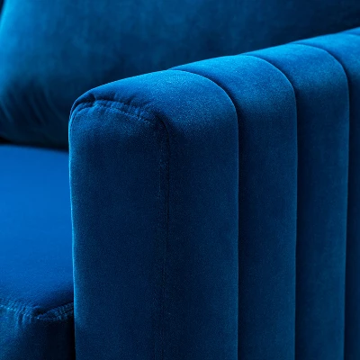 Cephisus 52.4" Contemporary Loveseat For Living Room And Bedroom Comfy Velvet 2-Seater Sofa With Metal Legs | KARAT HOME 9 Cephisus 52.4" Contemporary Loveseat For Living Room And Bedroom Comfy Velvet 2-Seater Sofa With Metal Legs | KARAT HOME - Image 7