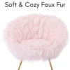 BirdRock Home Pink Faux Fur Papasan Chair With Pale Gold Legs -Lush Living Store GUEST 0de8a8ad 550a 4cd9 8524 e207ee8baaa3