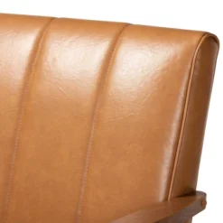 Nikko Mid-Century Faux Leather Upholstered Wood Loveseat Walnut/Brown - Baxton Studio 12 Nikko Mid-Century Faux Leather Upholstered Wood Loveseat Walnut/Brown - Baxton Studio -Lush Living Store GUEST 0dff91cd 4ec2 4324 b13b 00b4cbc41162