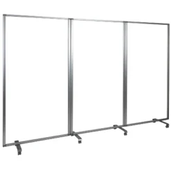 Flash Furniture Transparent Acrylic Mobile Partition With Lockable Casters (3 Sections Included) -Lush Living Store GUEST 0e0d6639 cc2a 43db a342 ec2b69a02500
