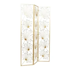 Glam Metal And Acrylic Room Divider Screen Gold - Olivia & May -Lush Living Store GUEST 0e1fa32a 070d 45a4 a66b ffe1146e94bb