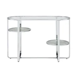 Calloun Glam 2 Shelf Sofa Table Chrome - HOMES: Inside + Out -Lush Living Store GUEST 0e4d6f03 b810 4ccd b20b 94eea046a555