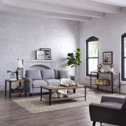 Modern Industrial Console Table Metal/Distressed Wood - Danya B. -Lush Living Store GUEST 0e5add38 318d 43c3 9d95 4d80d88a984f