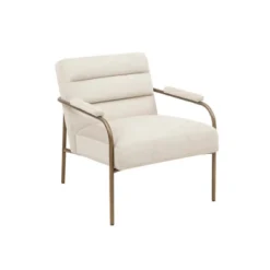 Abbot Upholstered Open Arm Metal Leg Accent Chair Beige - Madison Park -Lush Living Store GUEST 0ec54e89 8061 4261 bcd1 488f5bcc2465
