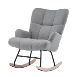 FERPIT Upholstered Teddy Velvet Accent Chair & Rocking Chair With Wingback Design -Lush Living Store GUEST 0ef8fe64 3d1c 4bb2 98de 72ce54c6ad7d