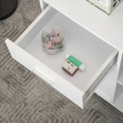 HOMCOM 3 Drawer Printer Stand, Mobile Lateral File Cabinet With 2 Storage Shelves For Home Office -Lush Living Store GUEST 0f3f86c1 52f9 46df b3bd 7f1917979336