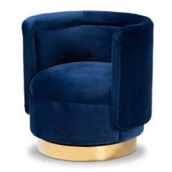 Saffi Velvet Upholstered Swivel Accent Chair - Baxton Studio -Lush Living Store GUEST 0fa179ef a130 432d b80d 9c4f65d81109