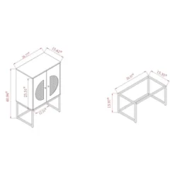 Ardon Bohemian Wood And Metal 2 Door Storage Cabinet With Rattan Light Brown/Black - Baxton Studio -Lush Living Store GUEST 0ff02aee 50ed 4b70 8e4c ebfaa6e89af5