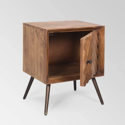 Harrington MidCentury Modern Cabinet Dark Brown - Christopher Knight Home 4 Harrington MidCentury Modern Cabinet Dark Brown - Christopher Knight Home - Image 2