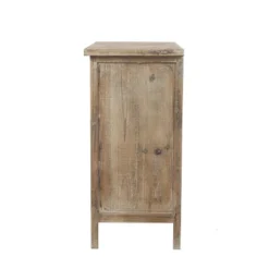 LuxenHome 3-Drawer 28.2" H X 25.2" W Natural Wood White Floral Accent Chest. -Lush Living Store GUEST 1137a081 05e0 44f6 a40d 59632ea35367