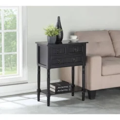 Kendra 3 Drawer Hall Table With Shelf - Breighton Home -Lush Living Store GUEST 121349b5 9895 405f 912a b76760b649a9