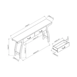 Haun 2 Drawer Console Table White Oak - HOMES: Inside + Out -Lush Living Store GUEST 121a9270 fe63 4bb9 8266 9bb728a7e3bd