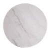 Galatea Ivory Marble Side Table Champagne - Aiden Lane