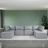 Sybil Modular Ottoman Gray Linen - Room & Joy -Lush Living Store GUEST 130e1b47 0895 42a6 b921 2c2e4021df9a