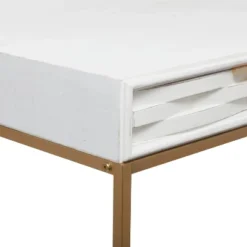 Contemporary 2 Drawer Metal Console Table White - Olivia & May -Lush Living Store GUEST 1320b544 5003 4b45 80de 4f8fd67d2ee9