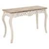Wood Parisian Design Floral Ornate Detailing Console Table White - Olivia & May -Lush Living Store GUEST 136d2ac1 ba1f 4f3c b106 20d85db79c5e