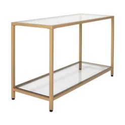 47" Camber Modern Glass Console Table Gold - Studio Designs Home -Lush Living Store GUEST 1379ab41 1761 42f3 b8fd 79c7821fdaae