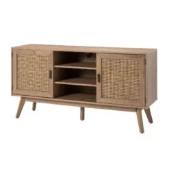 Eurotas Modern Livingroom TV Stand For TVs Up To 65" With Rattan Design | KARAT HOME -Lush Living Store GUEST 137d97b2 027f 4f09 a55c 4ae21edc5310