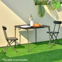 Costway 2-Pack Folding Chair With Metal Curved Feet Wide Seat & Ergonomic Backrest Black/White -Lush Living Store GUEST 13bfa3da 8e17 4cae 8822 8451dfd11d38