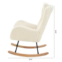 Teddy Tufted Rocking Chair With Rubber Legs - ModernLuxe -Lush Living Store GUEST 13f17971 3da8 4de4 bb9c a185f94a8353