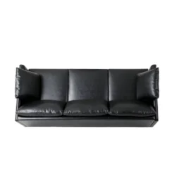 Brockbank Modern Faux Leather 3 Seater Sofa With Pillows - Christopher Knight Home -Lush Living Store GUEST 13fde261 0ec0 4505 ba2c f8586db1d797