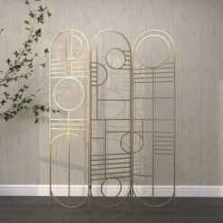 Modern Metal Room Divider Screen Gold - Olivia & May -Lush Living Store GUEST 14132d46 82f9 4541 b5f8 d9c62e43852f
