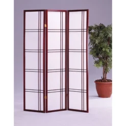 3 Panel Room Divider Cherry - Ore International