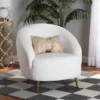 Urian Boucle Upholstered Accent Chair White/Gold - Baxton Studio -Lush Living Store GUEST 144dee2c 5a8f 4944 ab94 df580d2a9bd1