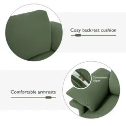 Costway Set Of 2 Upholstered Single Sofa Fabric Accent Armchair Metal Legs -Lush Living Store GUEST 14ef8e9a b55f 43de a01a a15dfa18c838