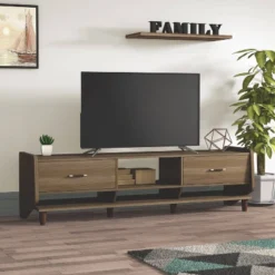 Evan TV Stand For TVs Up To 70" Honey Walnut - MiBasics -Lush Living Store GUEST 151454f8 02ab 49f2 bca3 d7fa5450251d