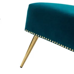 Cadmus 46" Modern Velvet Armless Loveseat With Channel-tufted Wingback For Living Room And Drawing Room| KARAT HOME -Lush Living Store GUEST 1555949b 24d9 499d bf60 0d6df316e8e4