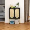 Natural Rattan 2 Door High Cabinet With Built-In Adjustable Shelves - ModernLuxe -Lush Living Store GUEST 155e0dba 733c 465e 82b5 d859d3617132