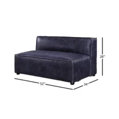 52" Birdie Sofa With Top Grain Leather Vintage Blue - Acme Furniture -Lush Living Store GUEST 15767751 bd76 4f1e 81f4 5adfa62756ce